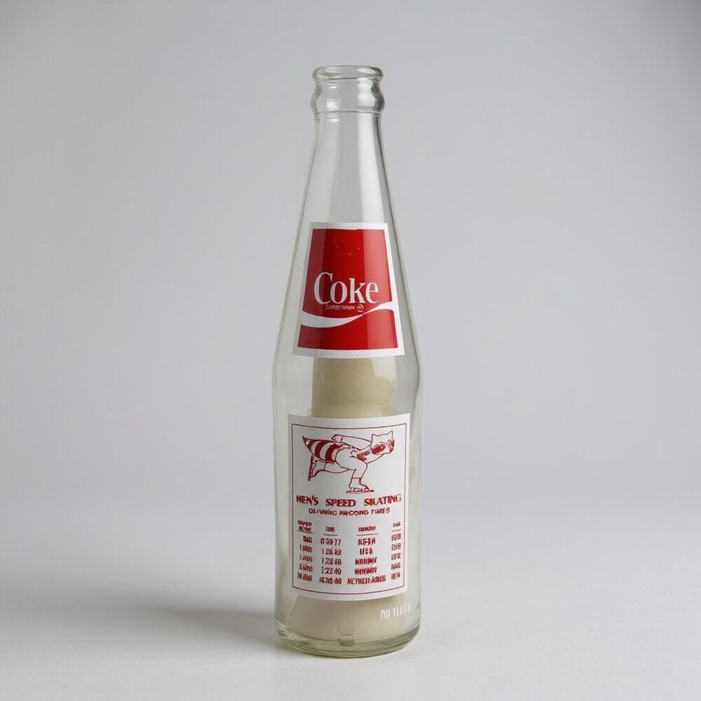 Coca-Cola Bottle 1980 Lake Placid XIII Winter Olympic Games Men’s Speedskating - Picture 7 of 14